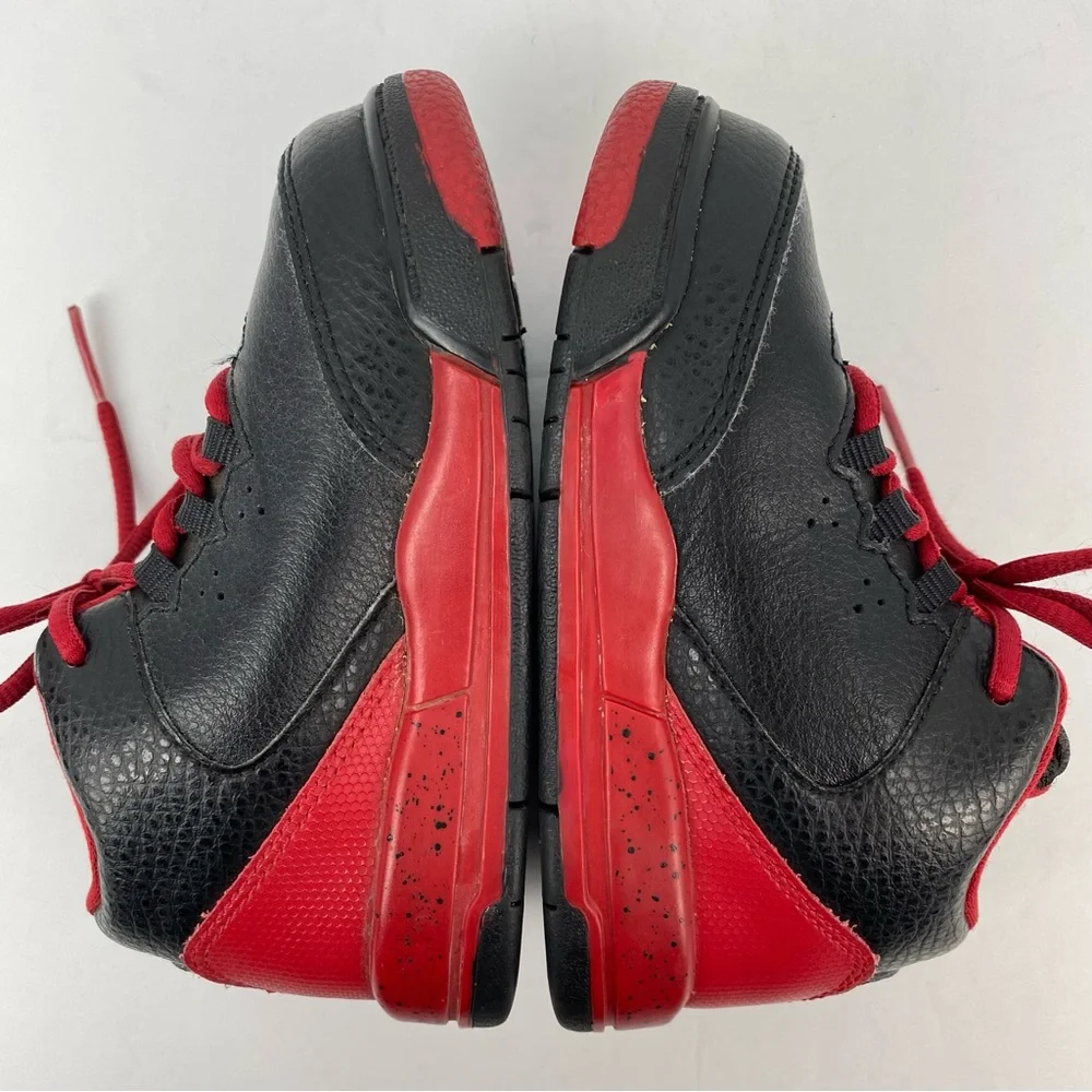 Nike Jordan Flight Origin 2 size 7C Toddler Black Red Leather Sneaker 705162-016